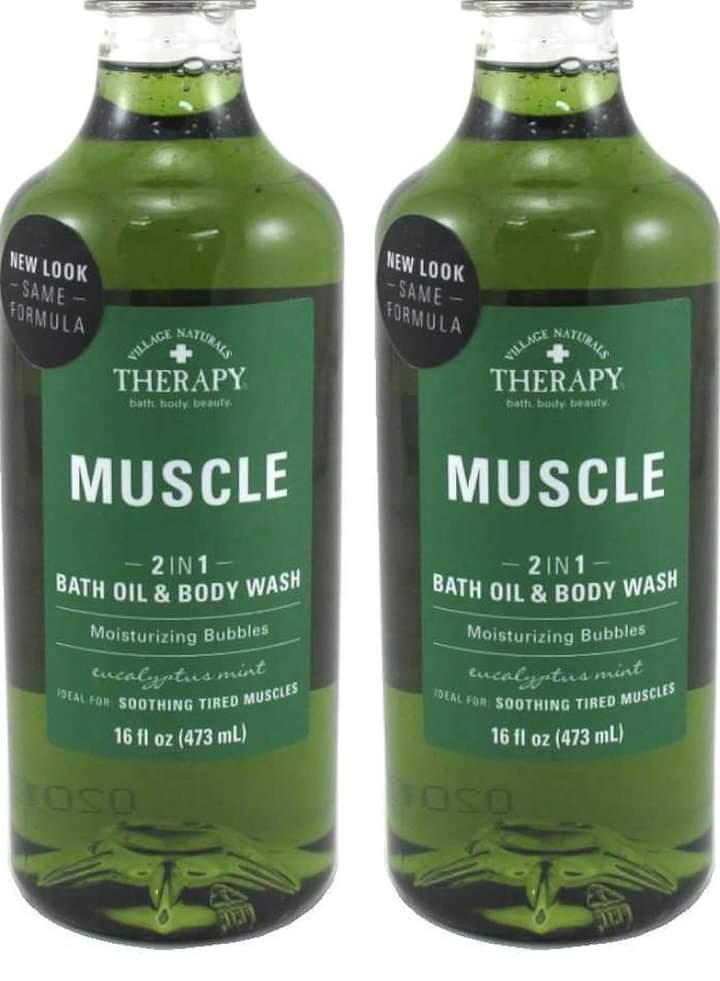 Village Naturals Therapy-Muscle-2n1 Bath Oil and Body Wash 473ml